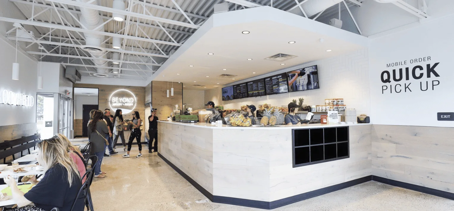 A Beyond Juice + Eatery store counter