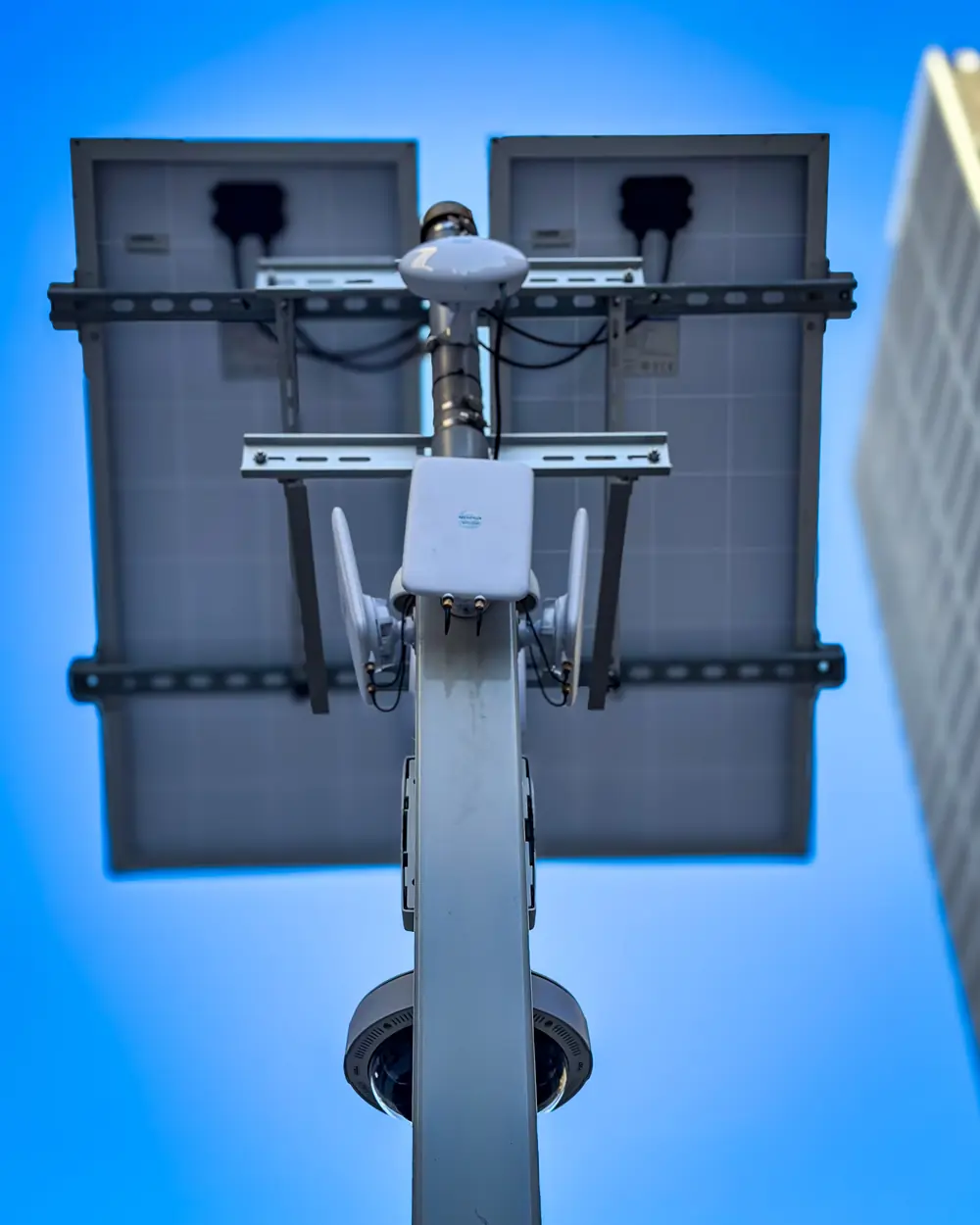 Solar powered Cronus camera and Wi-Fi pole