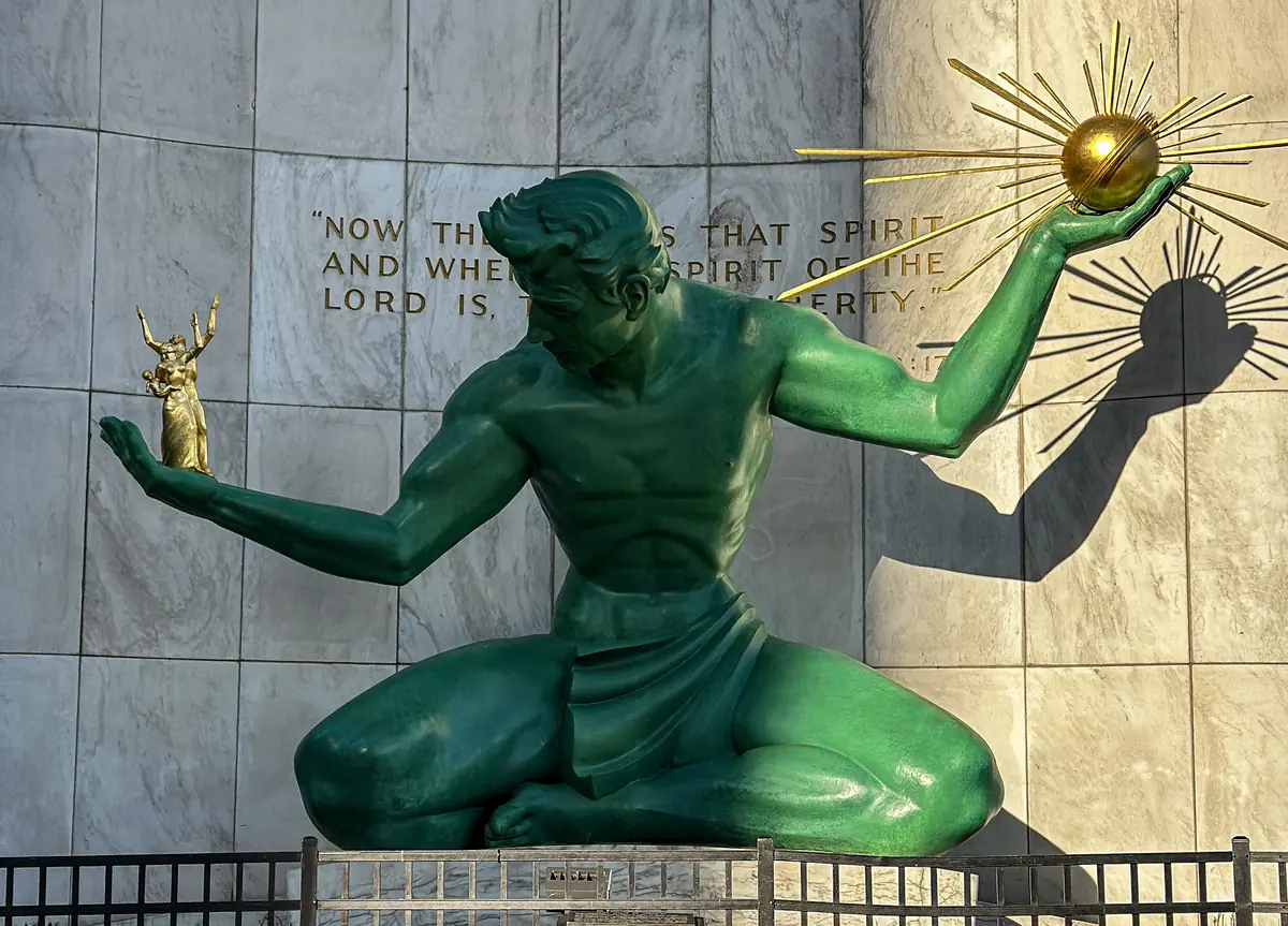The Spirit of Detroit statue