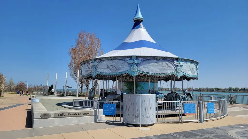 Cullen Family Carousel at Cullen Plaza on the Detroit Riverwalk
