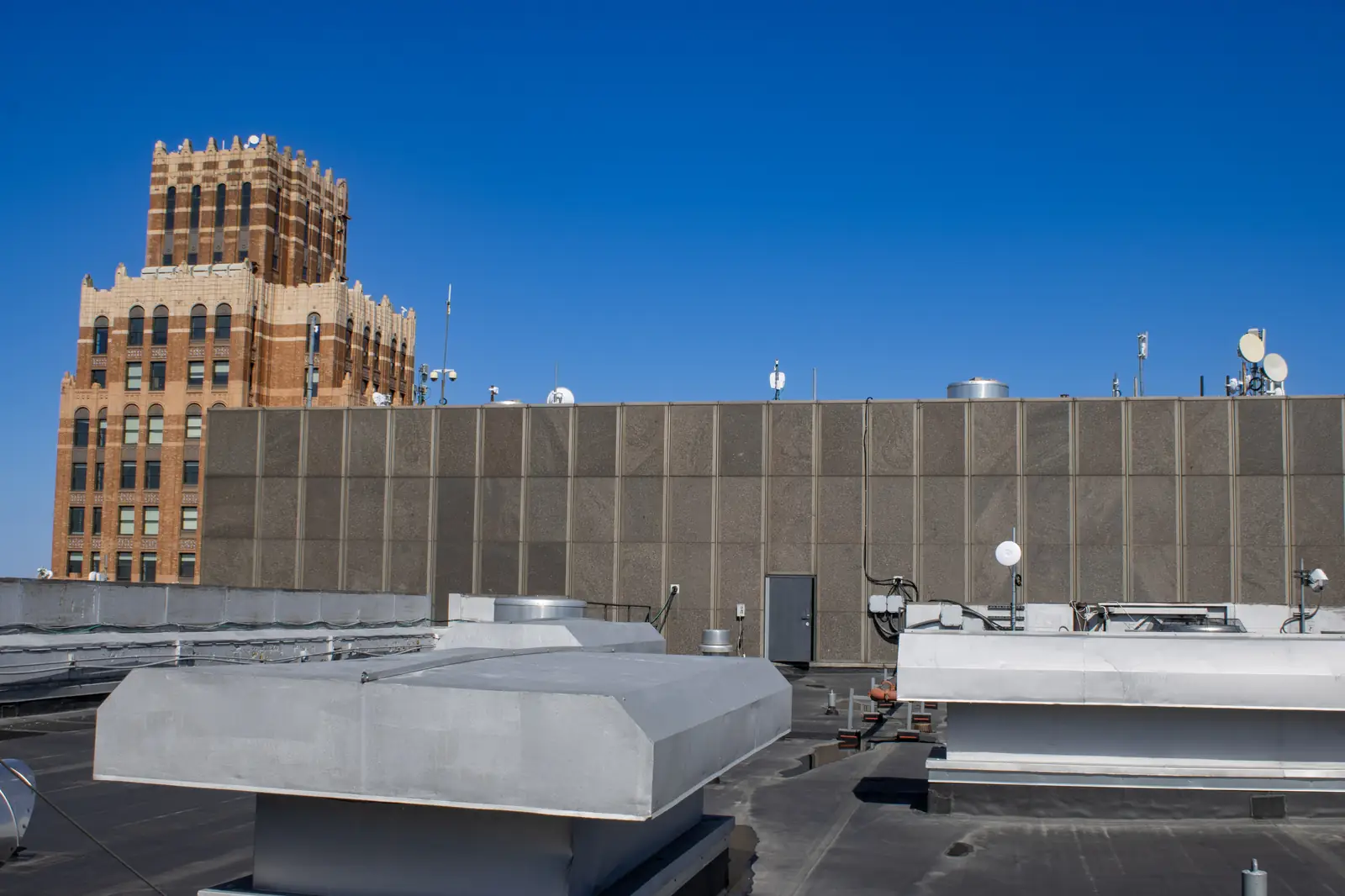 Cronus network equipment on a rooftop