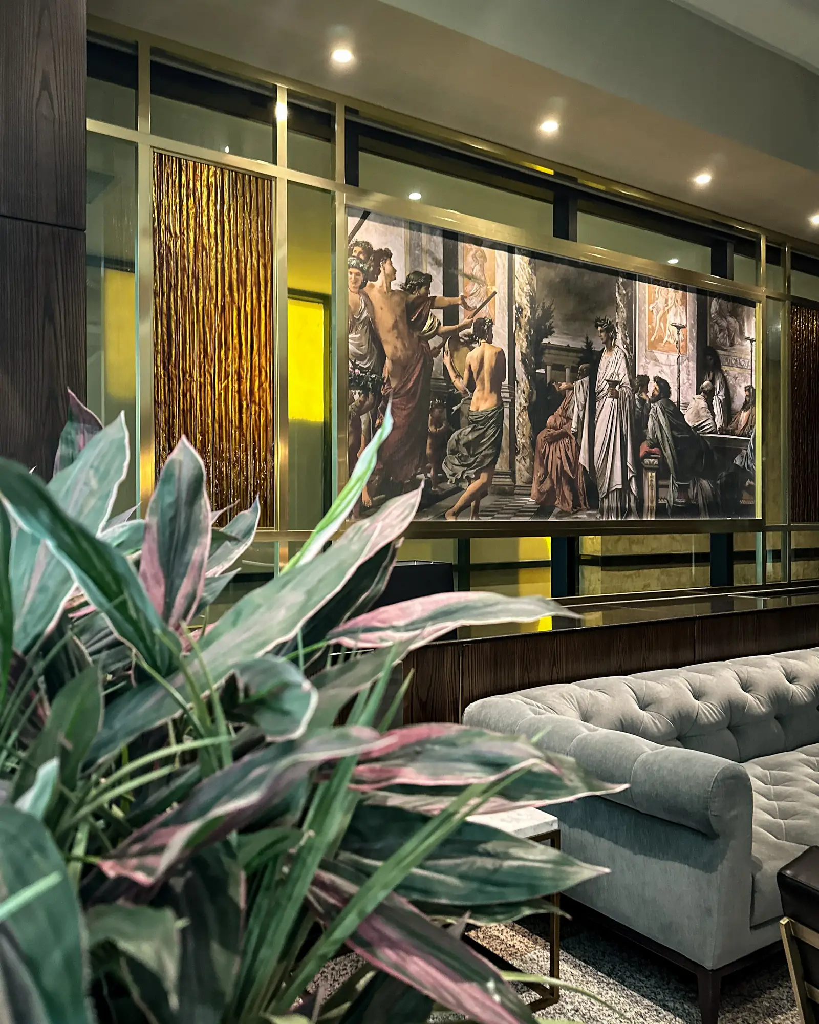 Elegant lobby in a Detroit building